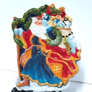 Peggy Abrams Certified International Santa Claus plate 9.5 x 7.5